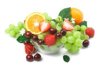 Still-life of fresh fruit clipart