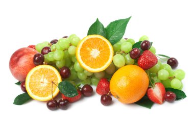 Still-life of fresh fruit clipart