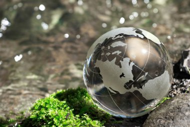 Water stream, globe, ecology clipart