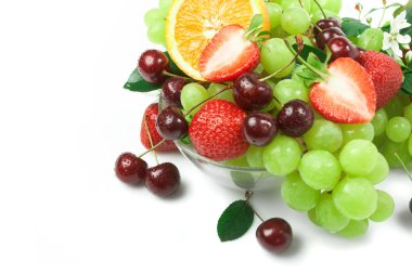 Still-life of fresh fruit clipart