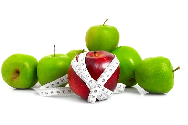 stock image Apples measured the meter, sports apples