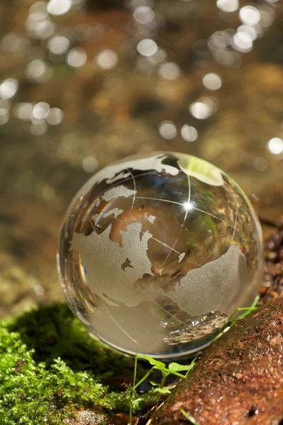 Cours d'eau, globe, écologie — Photo
