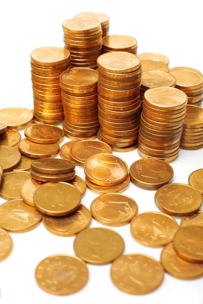 stock image Coins on white background