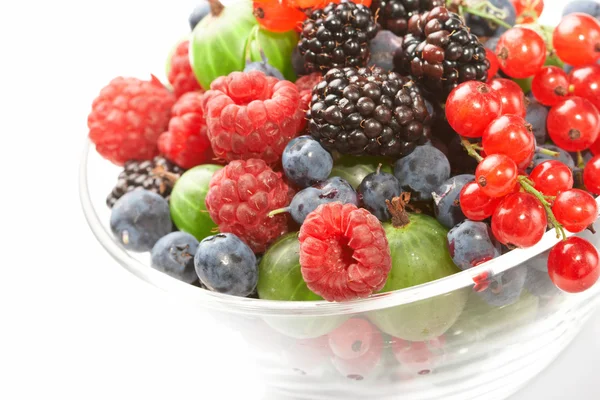 Fruit mix in the glass container — Stock Photo, Image