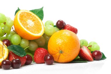 Still-life of fresh fruit clipart