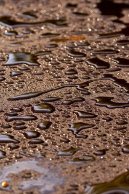 Drops on fresh asphalt, oil clipart