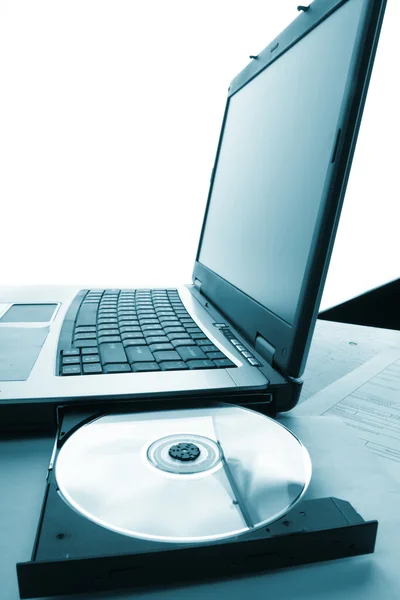 Laptop en dator — Stockfoto