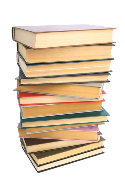 Los libros construidos en alta pila . —  Fotos de Stock