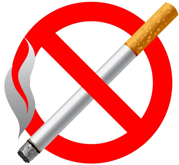 Prohibido fumar signo vector illustrati — Vector de stock