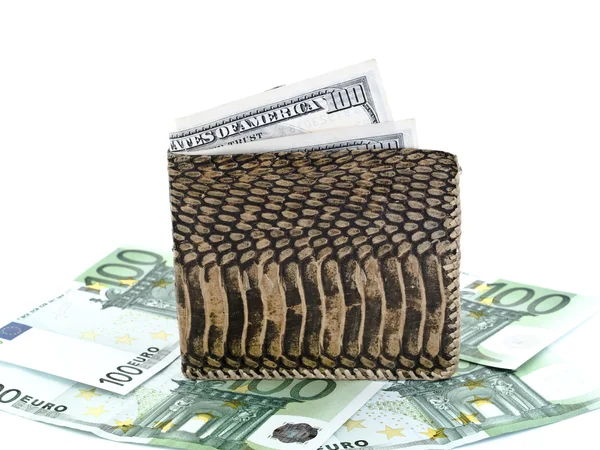 Dolar ve Euro para — Stok fotoğraf