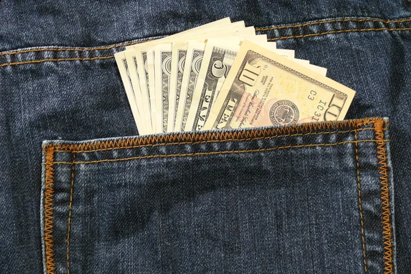 Dollars in pocket — Stock Photo, Image