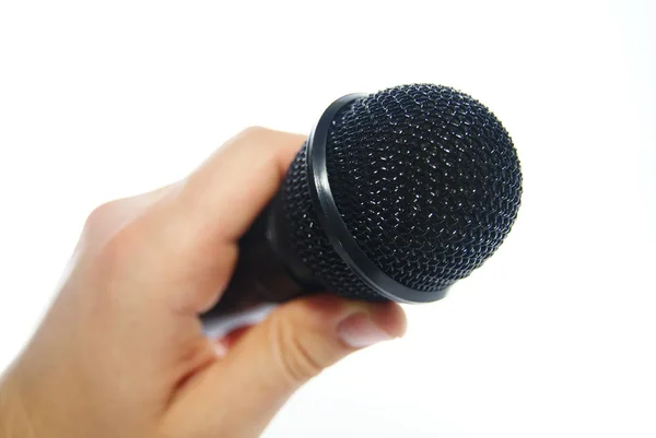 stock image Microphone in hand