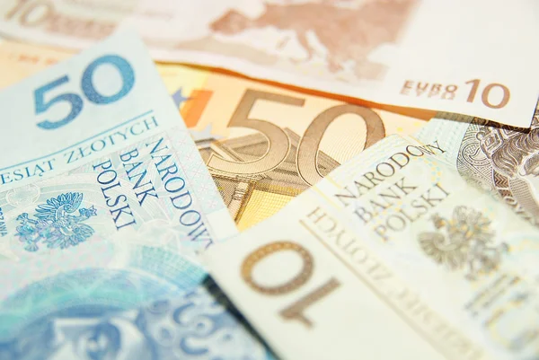 Euro vs. Zloty — Stock Photo, Image