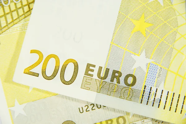 Macro of two hundred euro — Stock Photo, Image