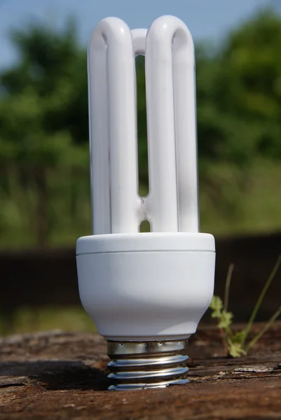 Eco lâmpada ao ar livre — Fotografia de Stock