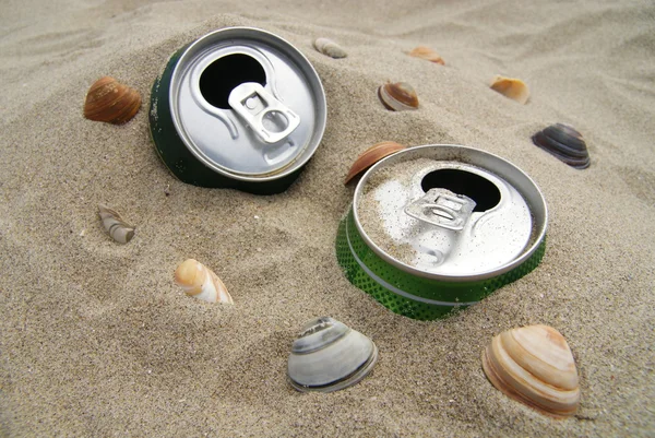 砂の缶 ストックフォト