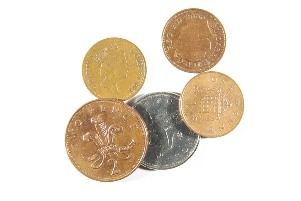 Пенсів монети — стокове фото