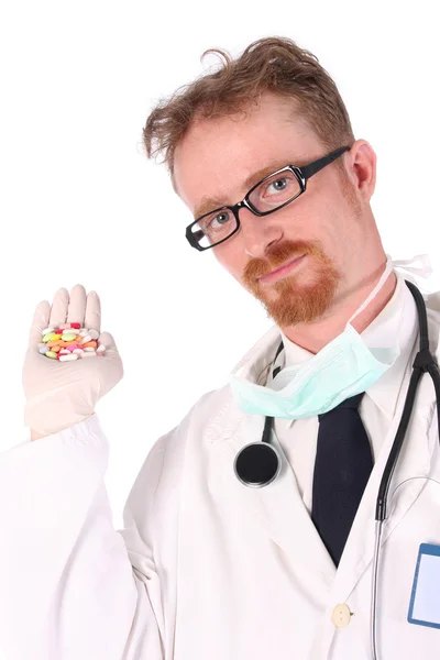 Доктор с таблетками — стоковое фото