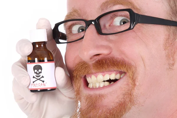 Dottore con bottiglia di veleno — Foto Stock