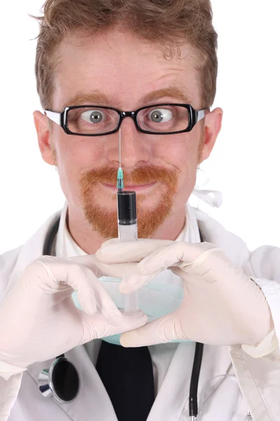 Orvos injekcióval — Stock Fotó