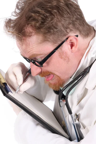 Lekarz trzymając folder informacji — Zdjęcie stockowe