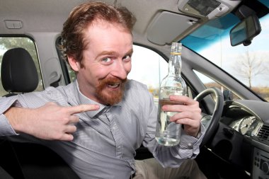 Driver and alcohol clipart