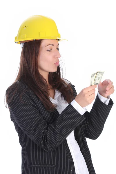 Businesswoman with earnings — Stock Photo, Image