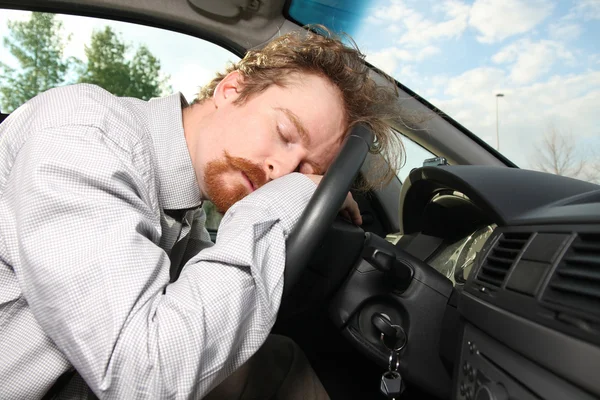 Unavený řidič — Stock fotografie