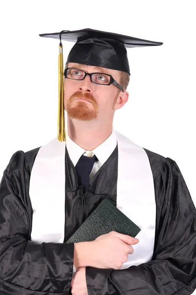 Graduação um jovem choro — Fotografia de Stock