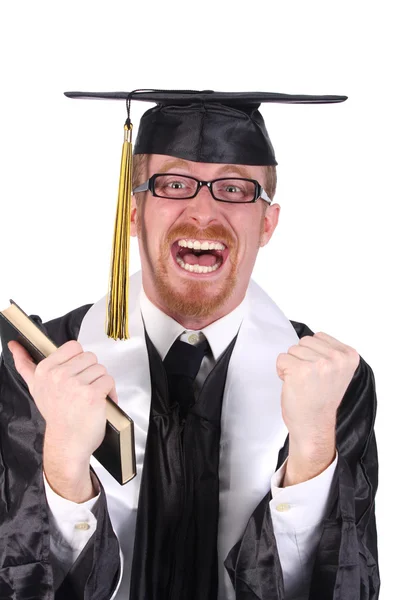 Joyeux diplôme un jeune homme — Photo