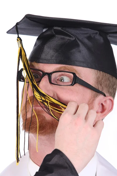 Nagyon vicces graduation egy fiatal férfi — Stock Fotó