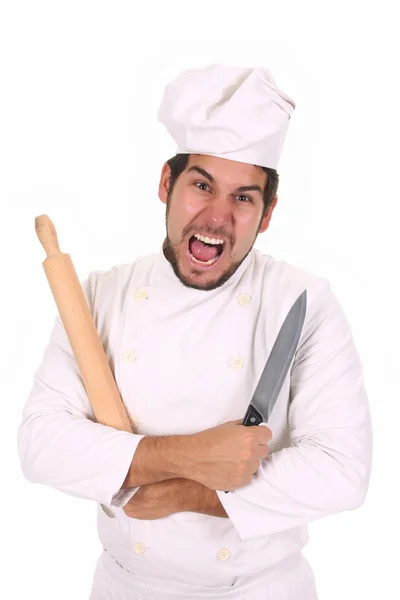 Szalony szef kuchni — Zdjęcie stockowe