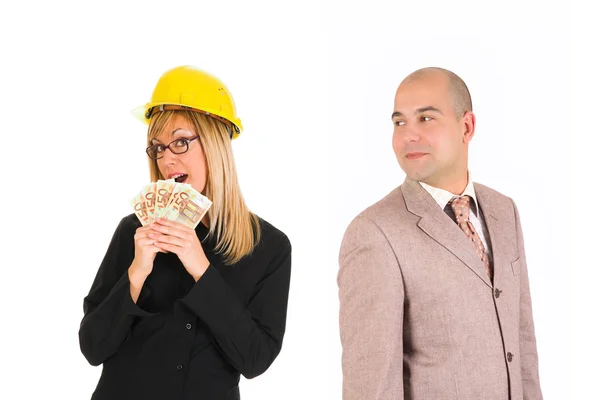 Businesswoman and businessman — Stock Photo, Image