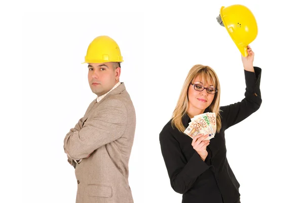 Businesswoman and businessman — Stock Photo, Image