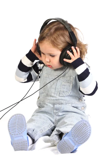 Girl listening music — Stock Photo, Image