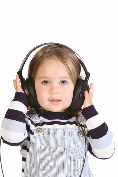 Fille écoute musique — Photo