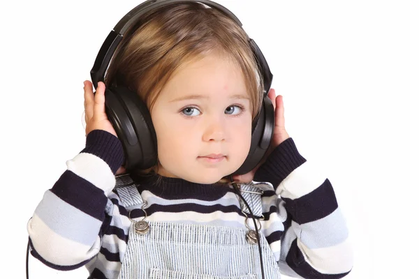 Fille écoute musique — Photo