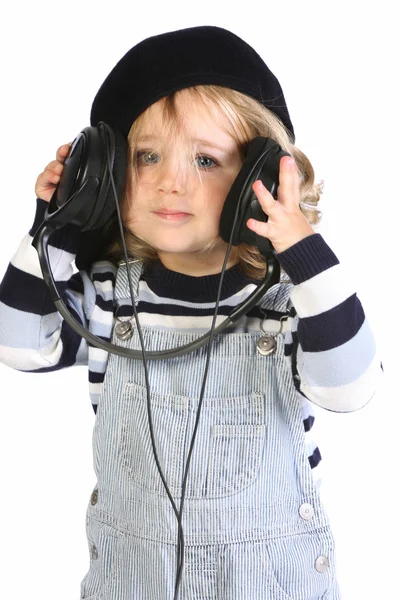 音楽を聴いている女の子 — ストック写真