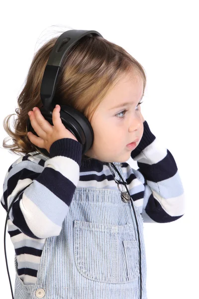 Menina ouvir música — Fotografia de Stock