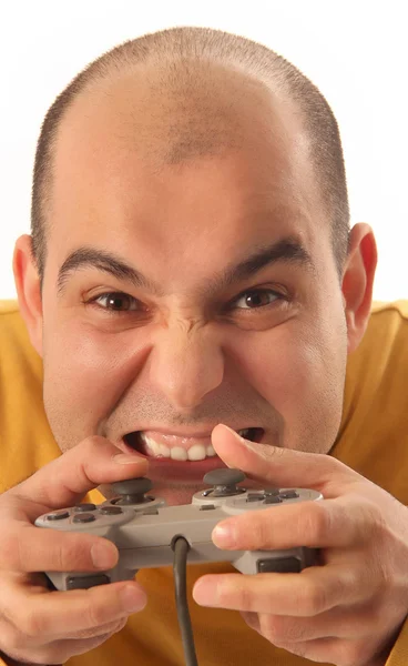 Killen som spelar TV-spel — Stockfoto