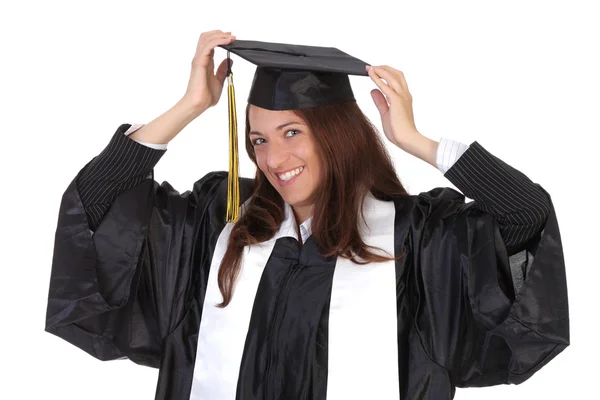 Happy graduation a young woman — Stock Photo, Image