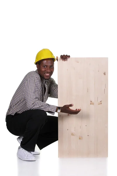 Joven carpintero afroamericano —  Fotos de Stock