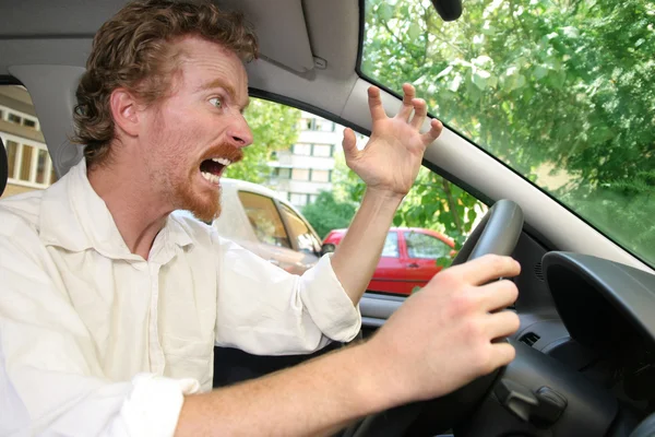 Motorista irritado — Fotografia de Stock