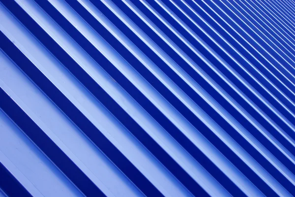 Blauwe metalen dak Stockfoto