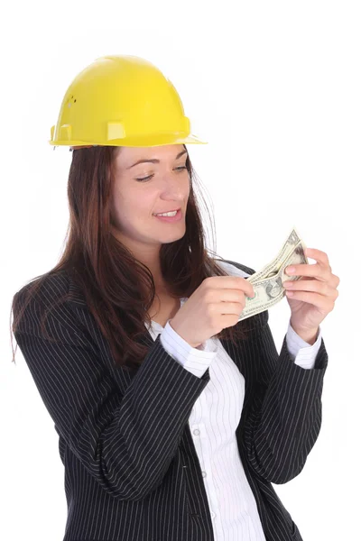 Businesswoman with earnings — Stock Photo, Image