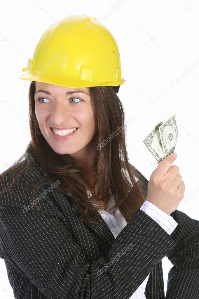 Businesswoman with earnings