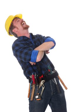 Construction worker tittering clipart