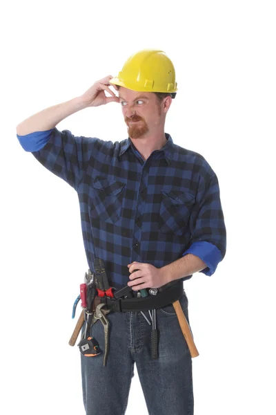 Obrero de la construcción Pensamiento — Foto de Stock