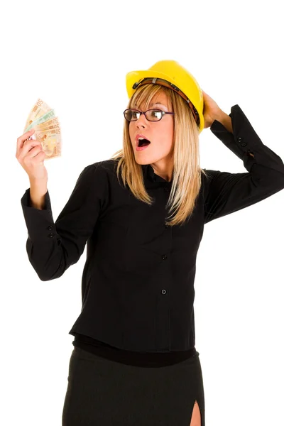 A businesswoman with earnings — Stock Photo, Image