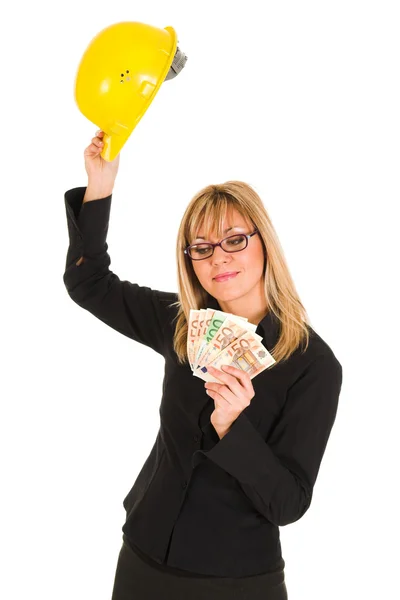Geschäftsfrau mit Einkommen — Stockfoto